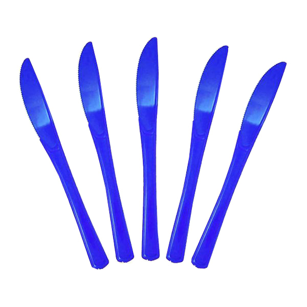 Heavy Duty Dark Blue Plastic Knives - 50 Ct.
