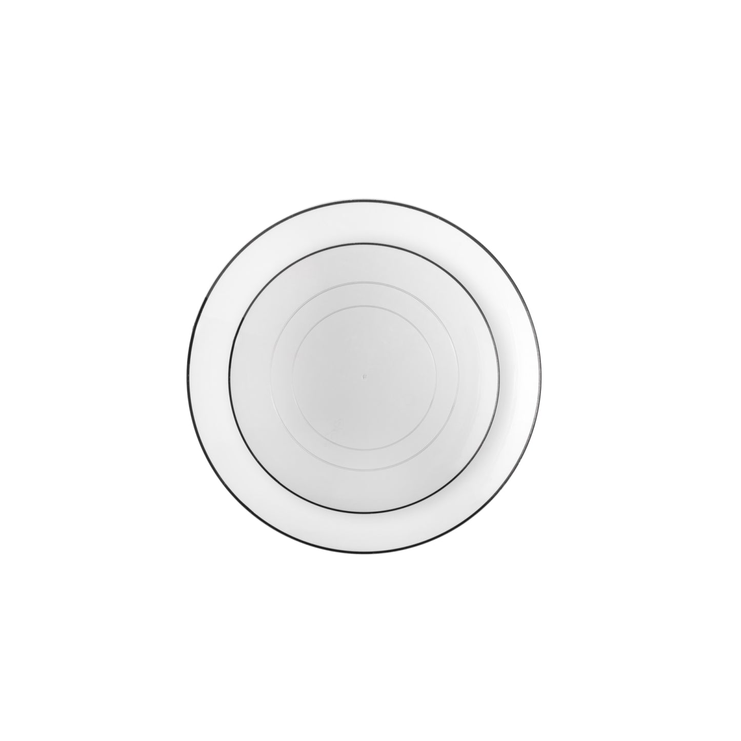 10" Classic Clear Design Plates - Black Rim (10)
