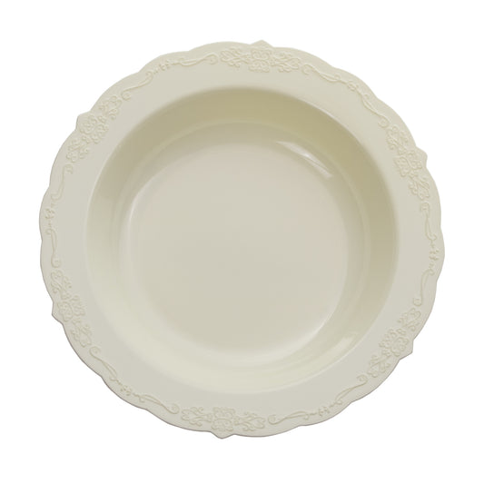 12 oz Ivory Victorian Design Bowls - 20 Ct.