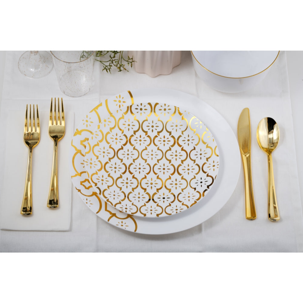 Case of 12 - 8" Moroccan Design Plastic Plates (10)