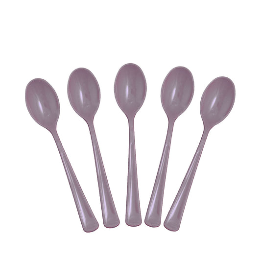 Heavy Duty Silver Plastic Spoons - 50 Ct.