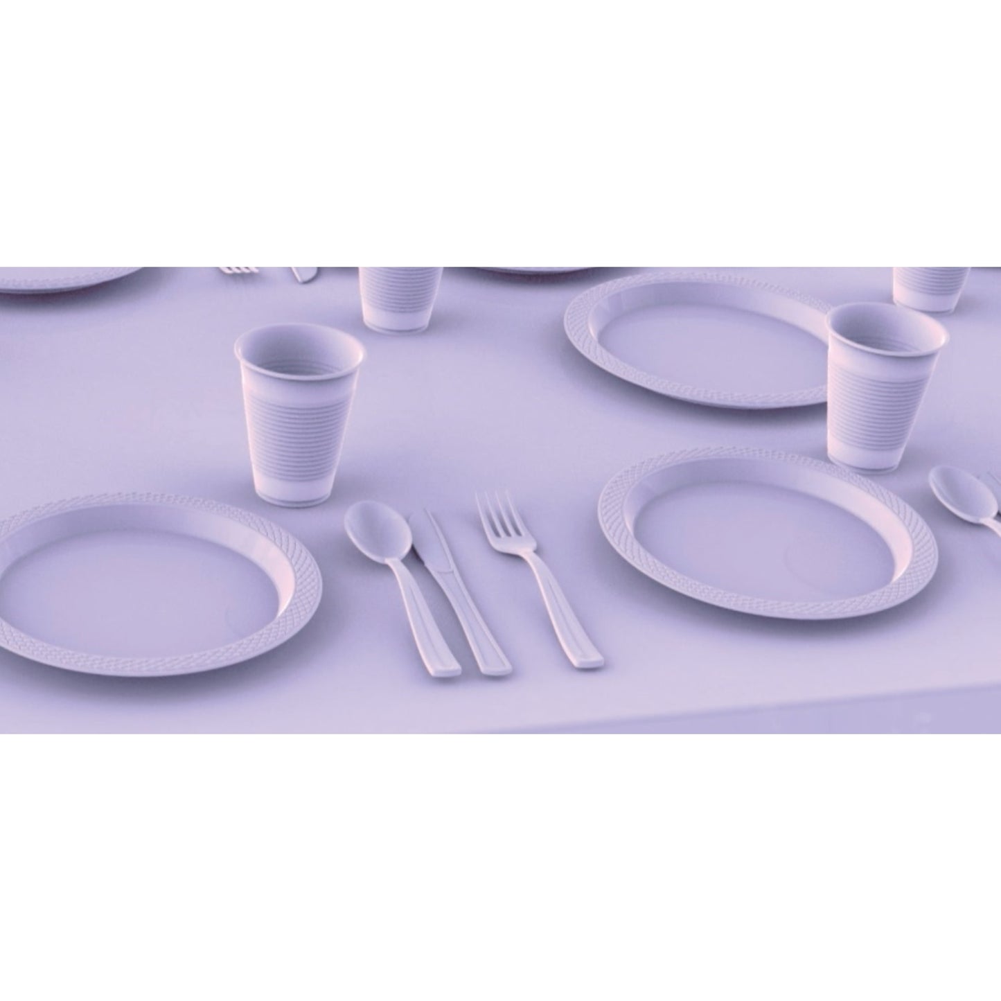 Heavy Duty Lavender Plastic Spoons - 50 ct.