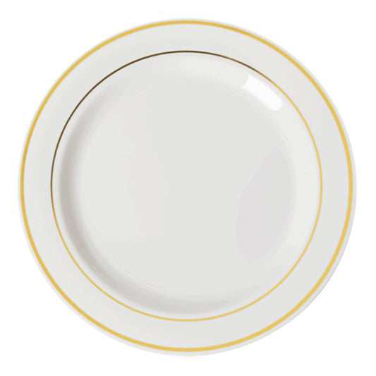 Case of 12 - 10.25" Gold Line Premium Plates - 10 ct.