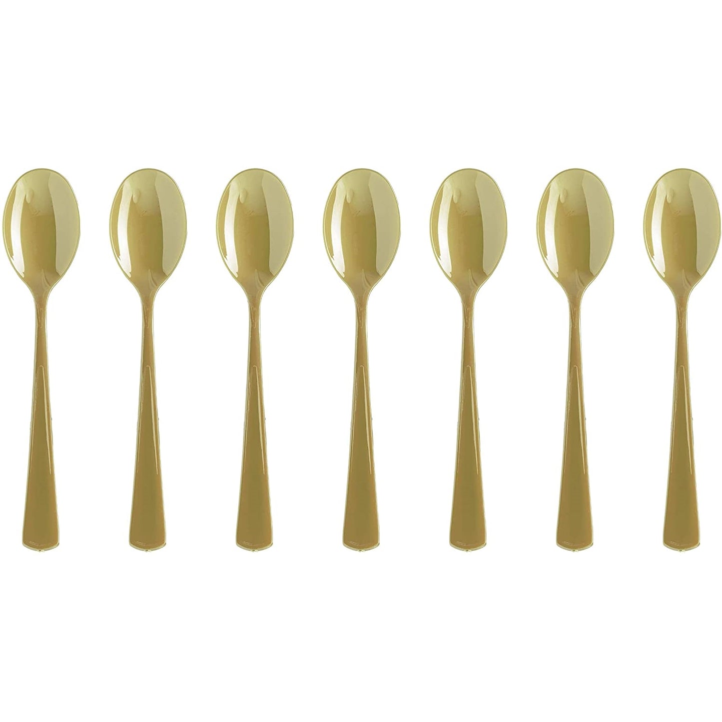 Heavy Duty Gold Plastic Spoons - 50 Ct.