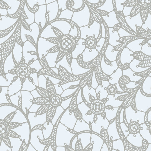 Case of 48 - 54" x 108" Printed Plastic Table cover - Silver Lace