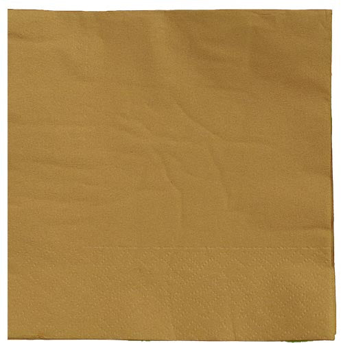 Gold Beverage Napkins - 50 Ct.