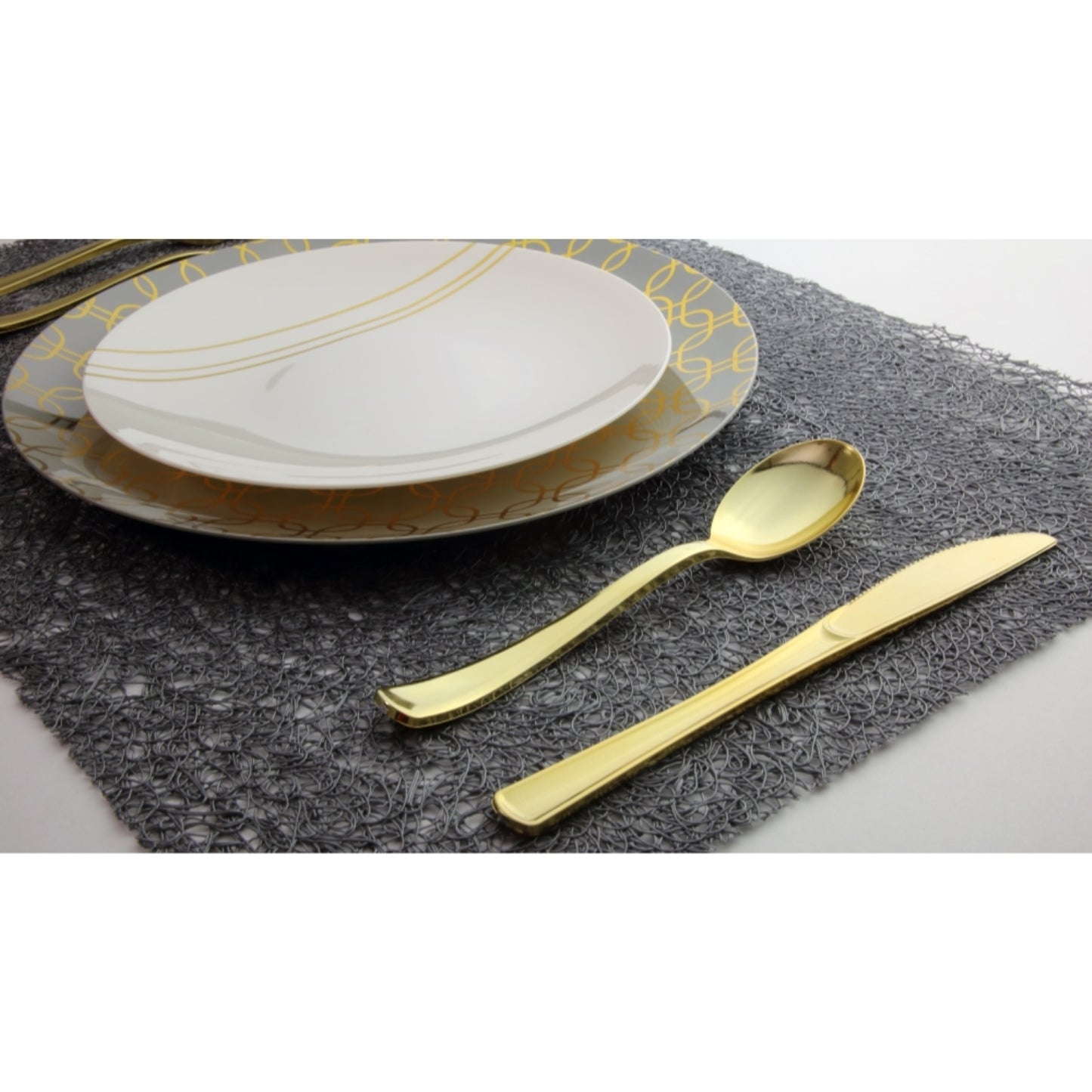 Case of 12 - 10" Motif Design Plastic Plates (10)