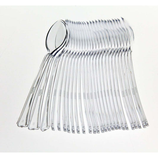 Case of 50 - Clear Plastic Tasting Spoons - 48 ct.