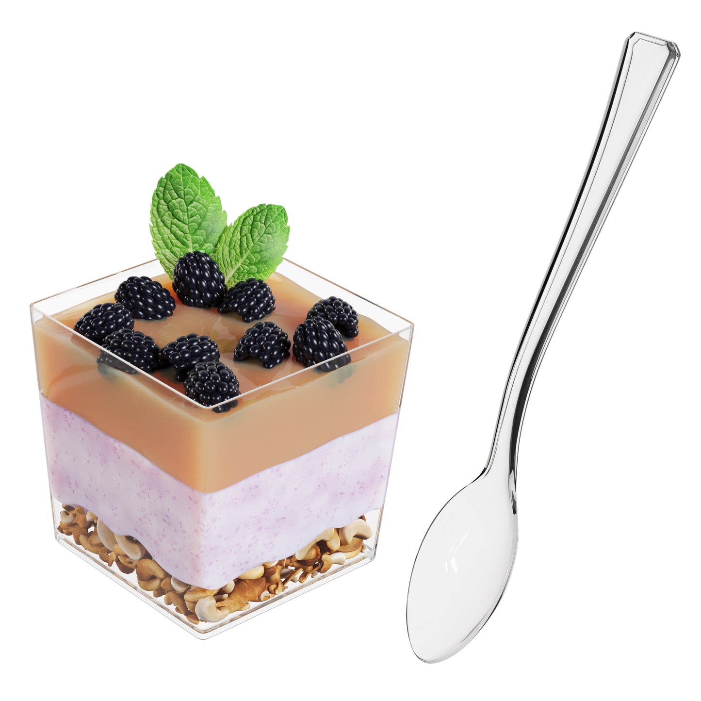 Case of 48 - Clear Dessert Mousse Cups - 10 count