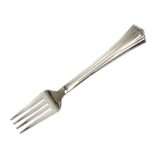Reflective Silver Plastic Forks - 20 ct. (480)