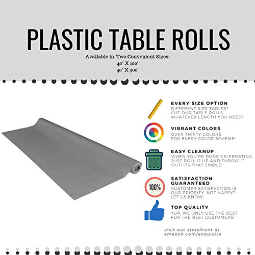 Premium Quality Plastic Table Cover Banquet Rolls 40" X 300' (Yellow)