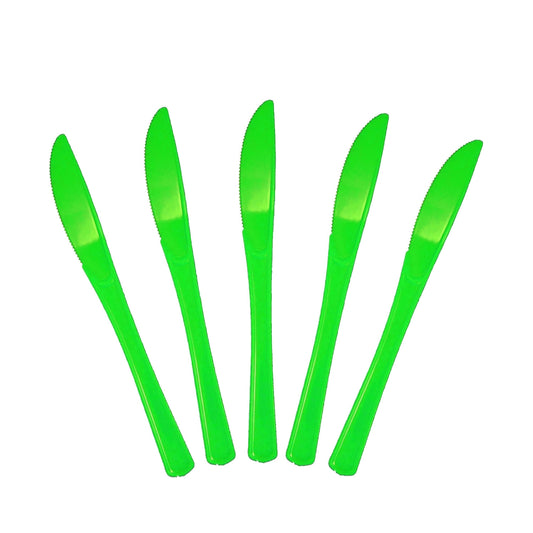 Heavy Duty Lime Green Plastic Knives - 50 Ct.