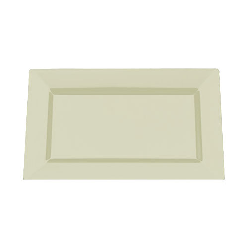 Case of 12 - 9.5" Ivory Rectangular Plate - 10 ct.