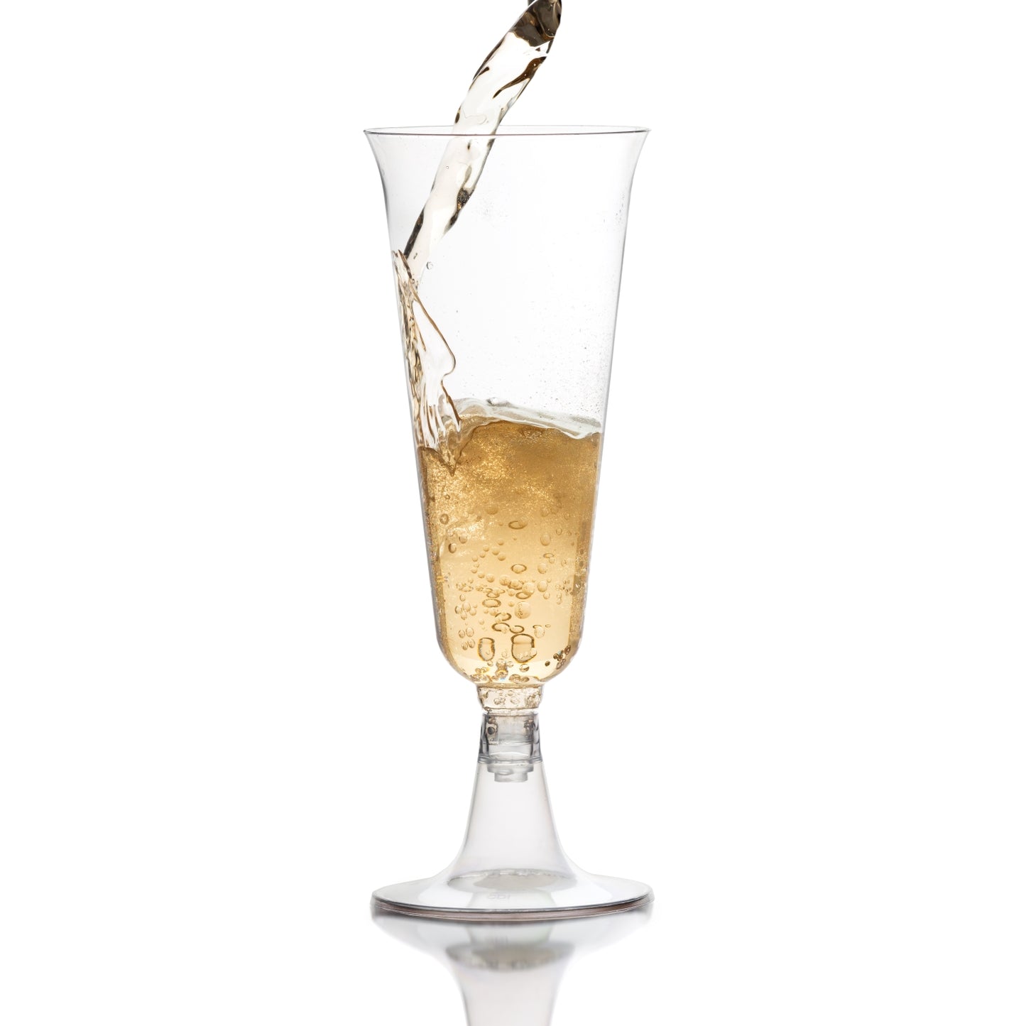 5 Oz. Clear Plastic Flute Glasses - 4 Ct.