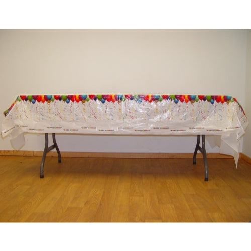 Happy Birthday Printed Tablecover 54" X 108" Case Of 48