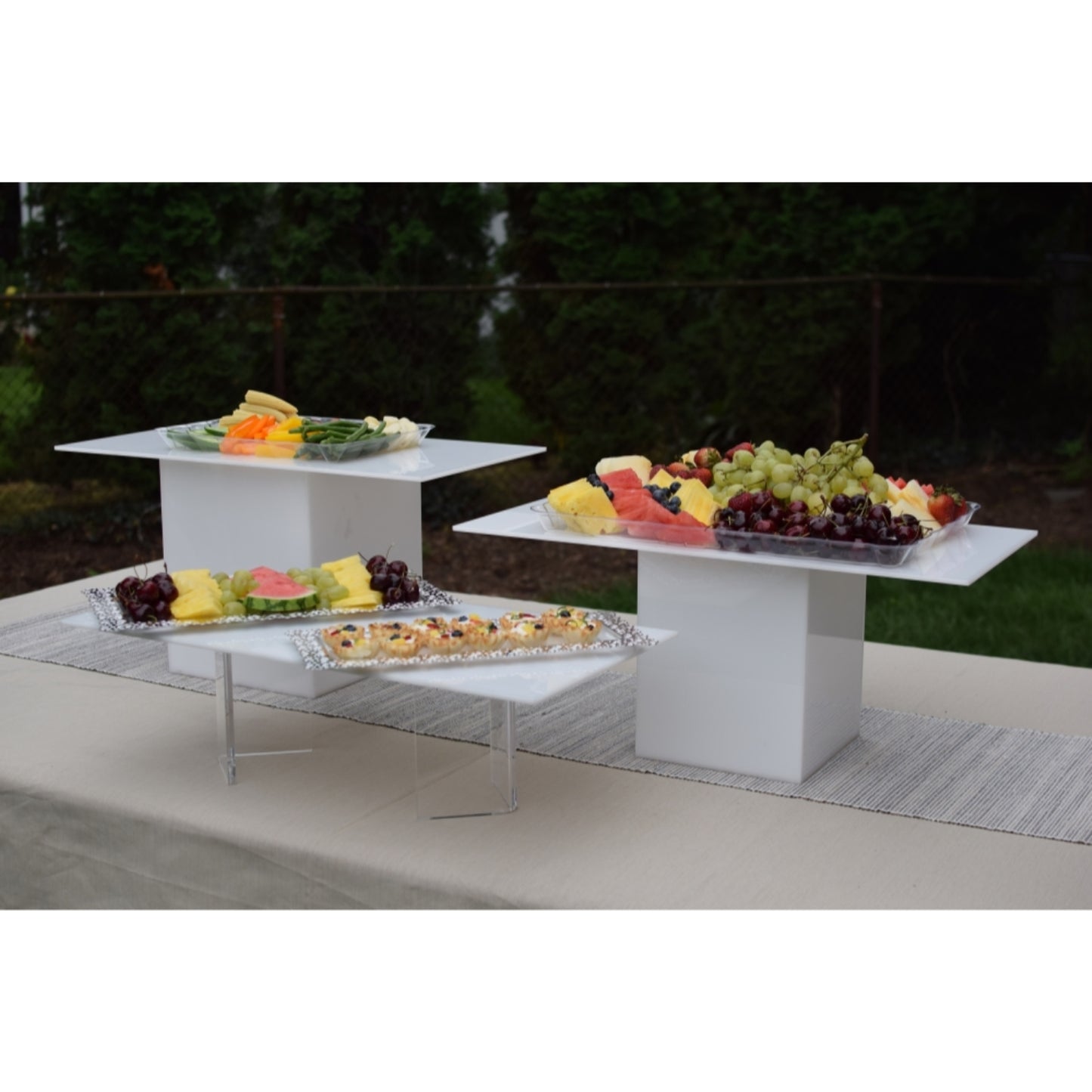 6 In. x 14 In. Silver Edged Flower Tray - 2 Ct.