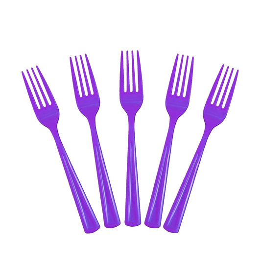 Heavy Duty Purple Plastic Forks - 50 Ct.