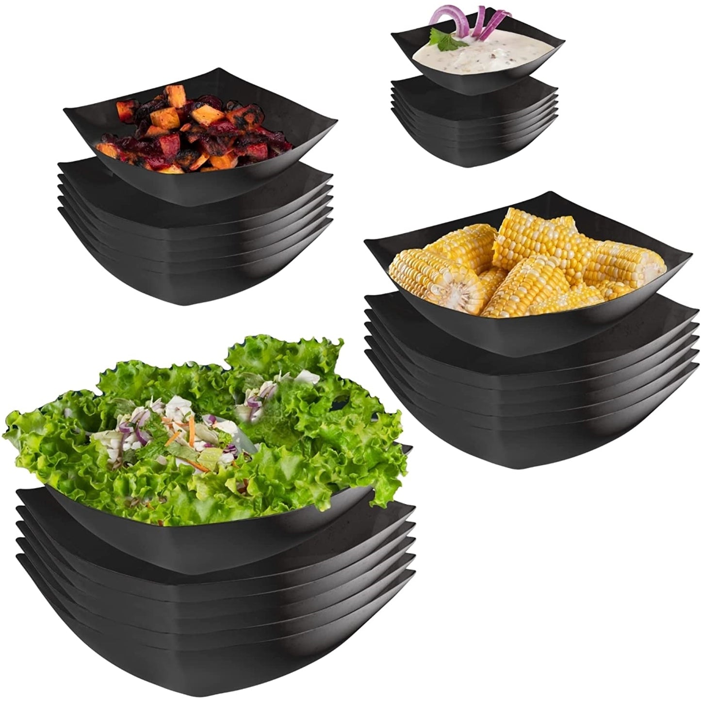 8oz Convex Bowl - Black
