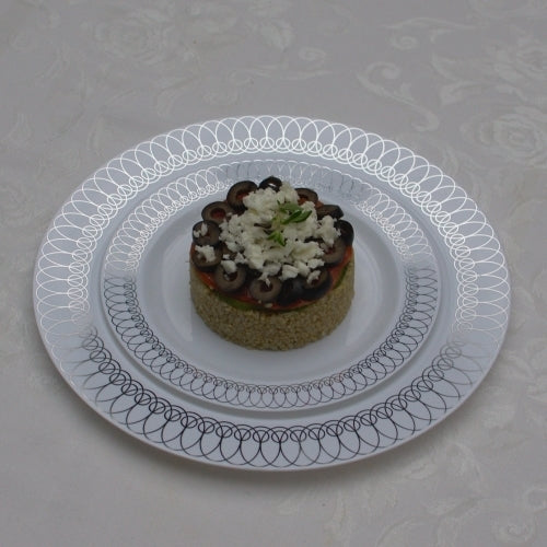 Case of 6 - Silver Ovals Plates Combo Pack - 20/20
