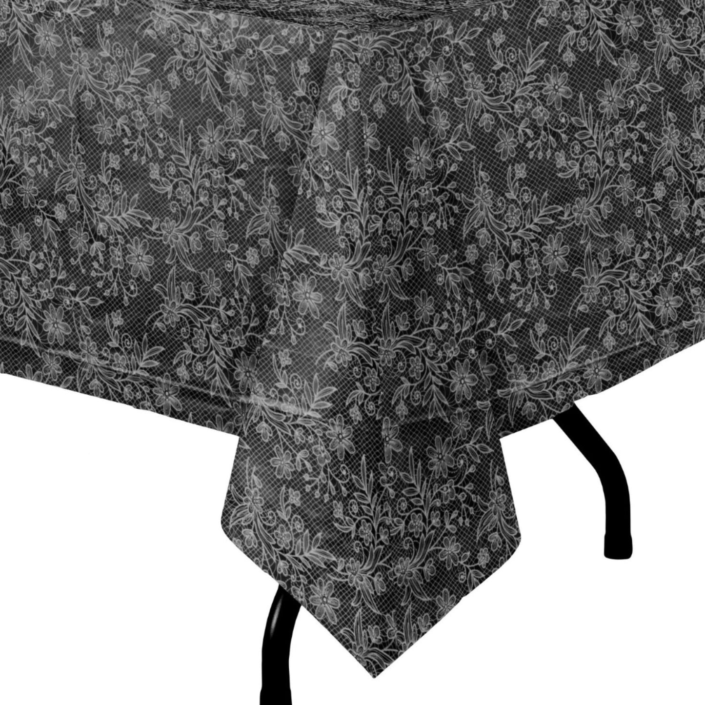 Silver Lace Table Cover