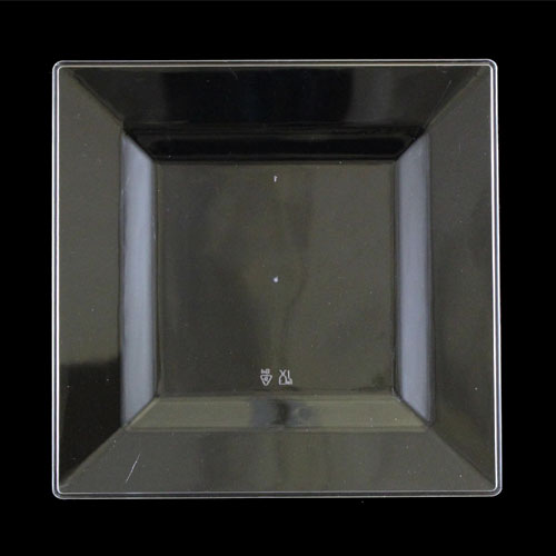 Case of 12 - 8" Clear Square Plates - 10 ct.