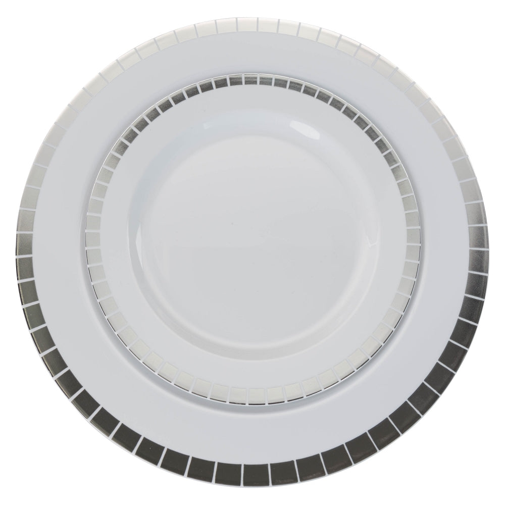 Case of 12 - 7.5" Silver Slit Premium Plates - 10 ct.
