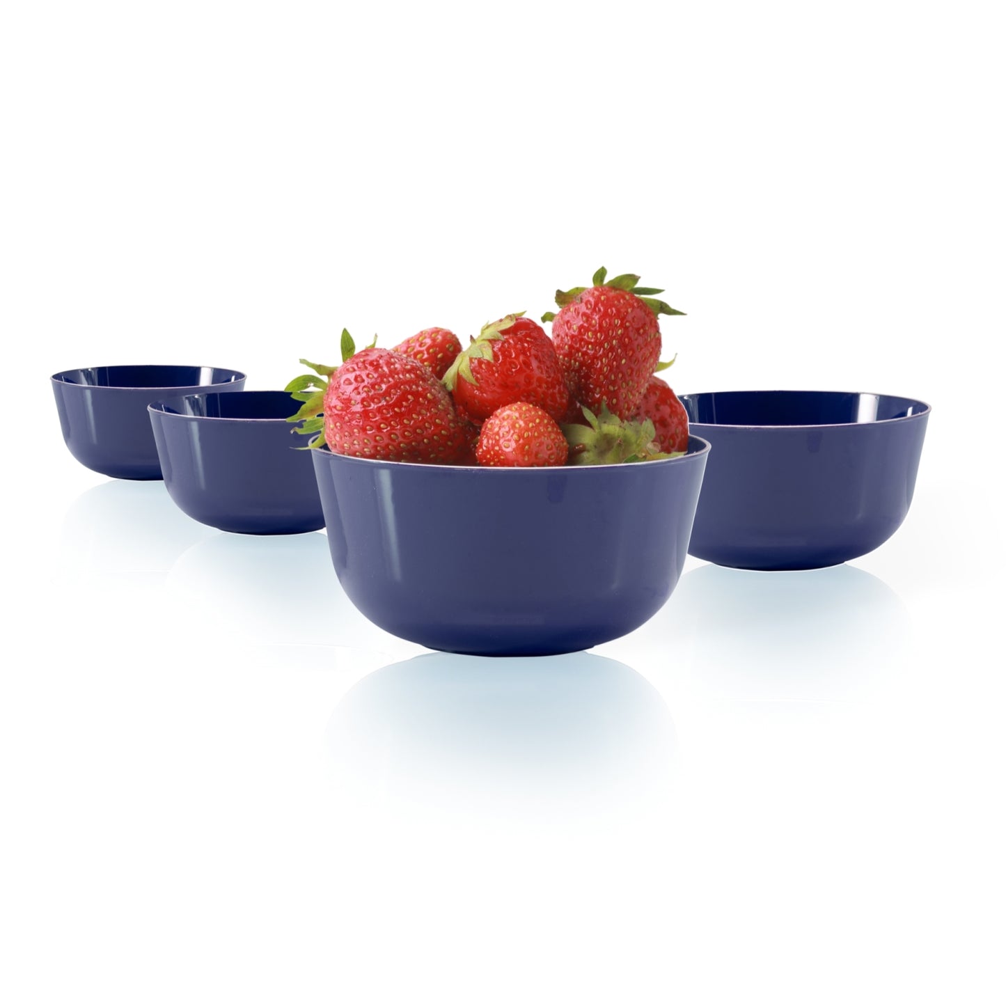 Classic Navy Design Plastic Bowls - 10 Ct.