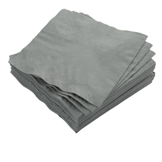 Silver Beverage Napkins - 50 Ct.
