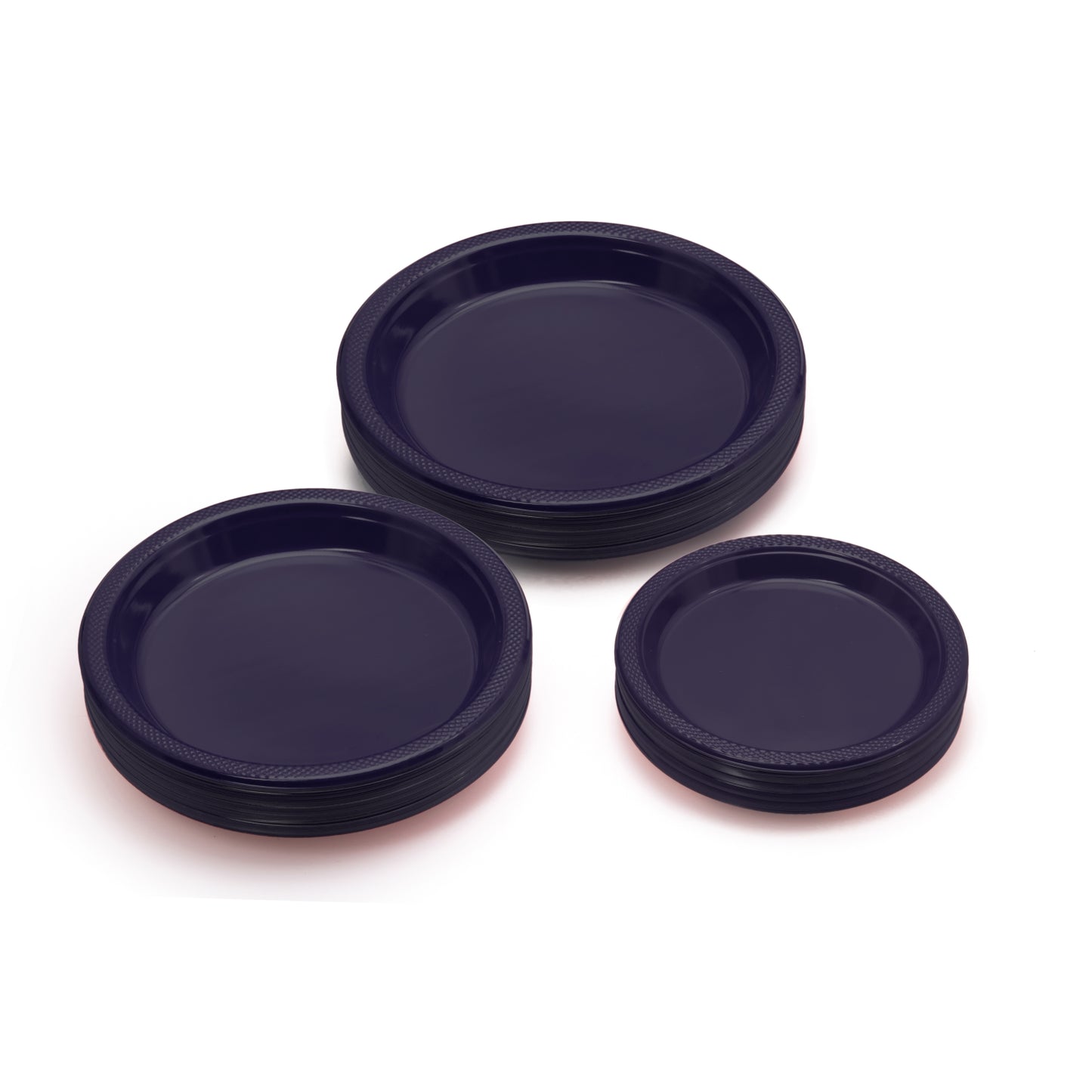 10 In. Navy Plastic Plates - 50 Ct.