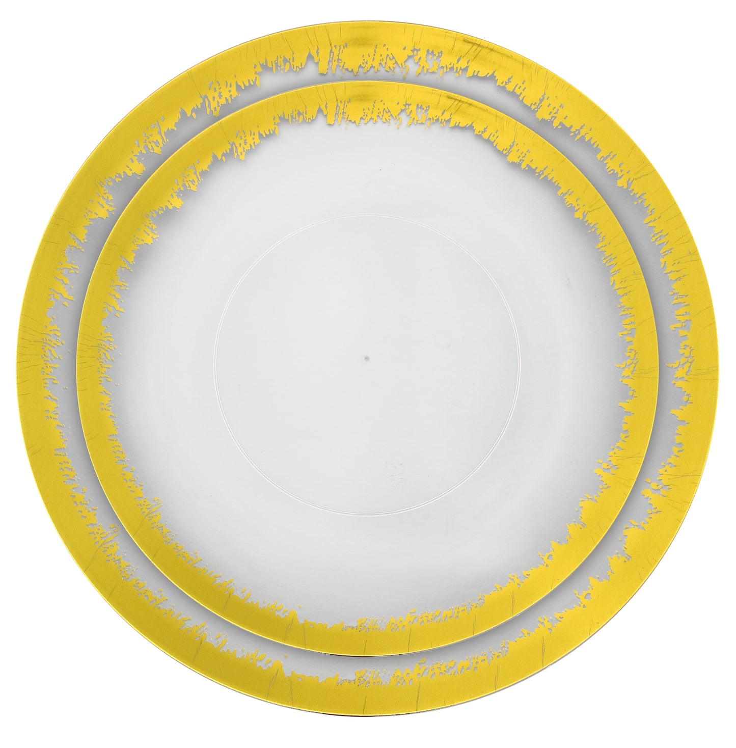 Case of 12 - 10" Gold Scratched Design Plastic Plates (10)