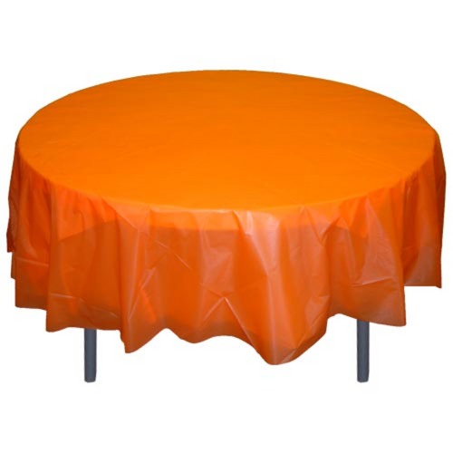 Round Orange Table Cover