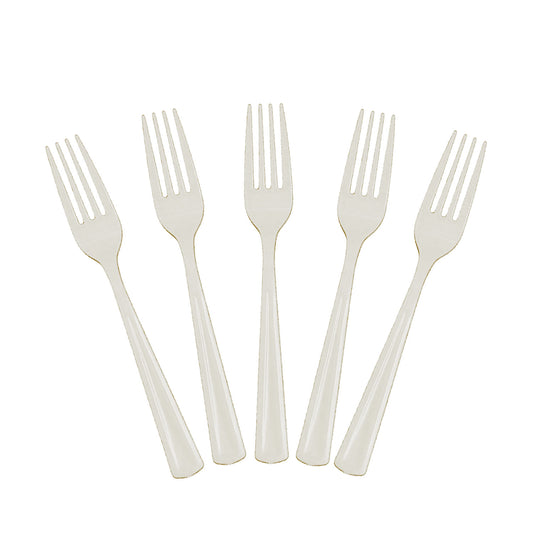 Case of 24 - Plastic Forks 50 ct. - Ivory