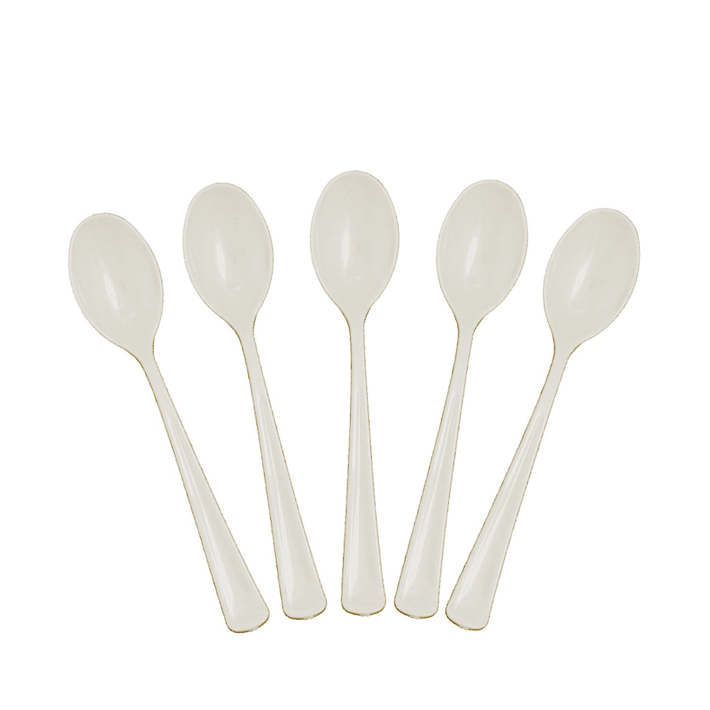 Heavy Duty Ivory Plastic Spoons - 50 Ct.