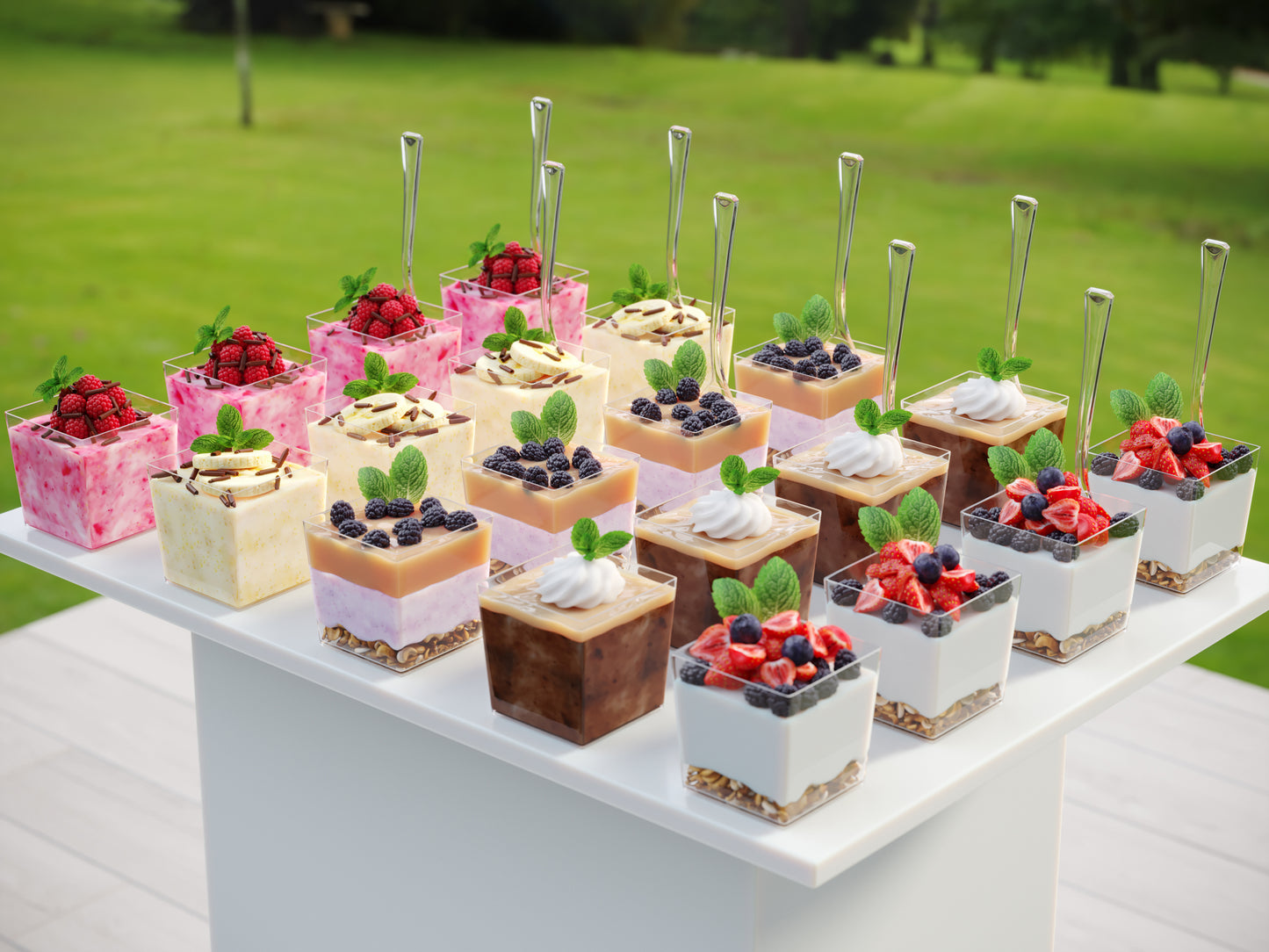 Case of 48 - Clear Dessert Mousse Cups - 10 count
