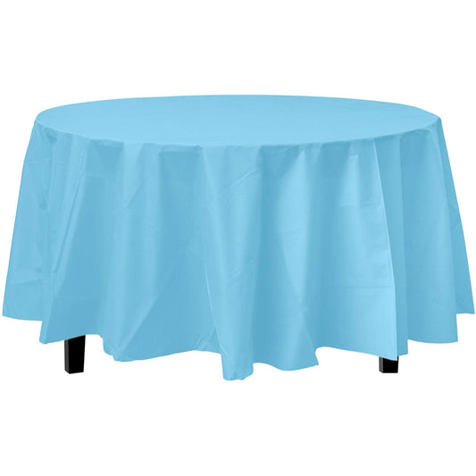 Premium Round Sky Blue Table Cover