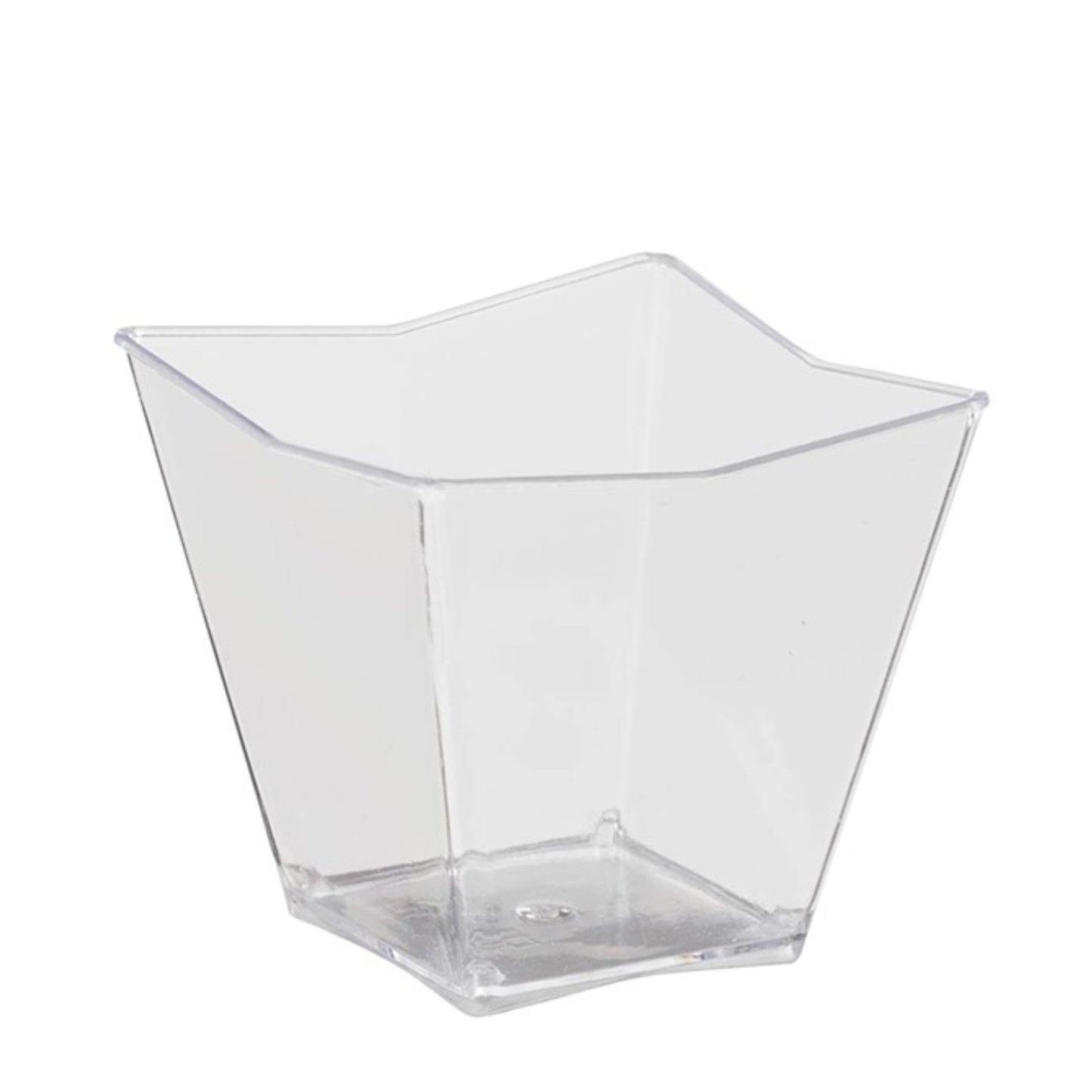Case of 24 - Clear Square Dessert Miniature - 24 ct.