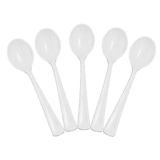 Case of 24 - Plastic Spoons 50 ct. - Clear