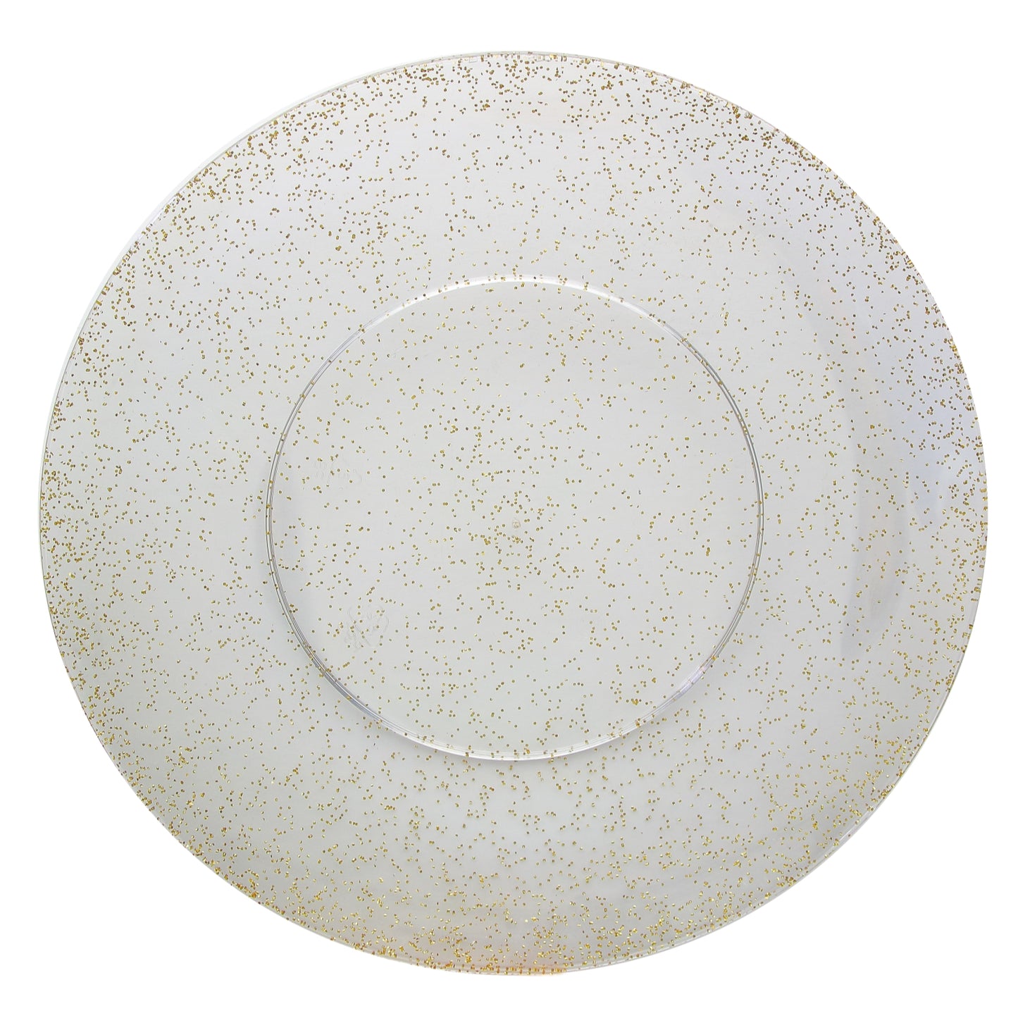 10" Gold Sparkle Design Plastic Plates (10)