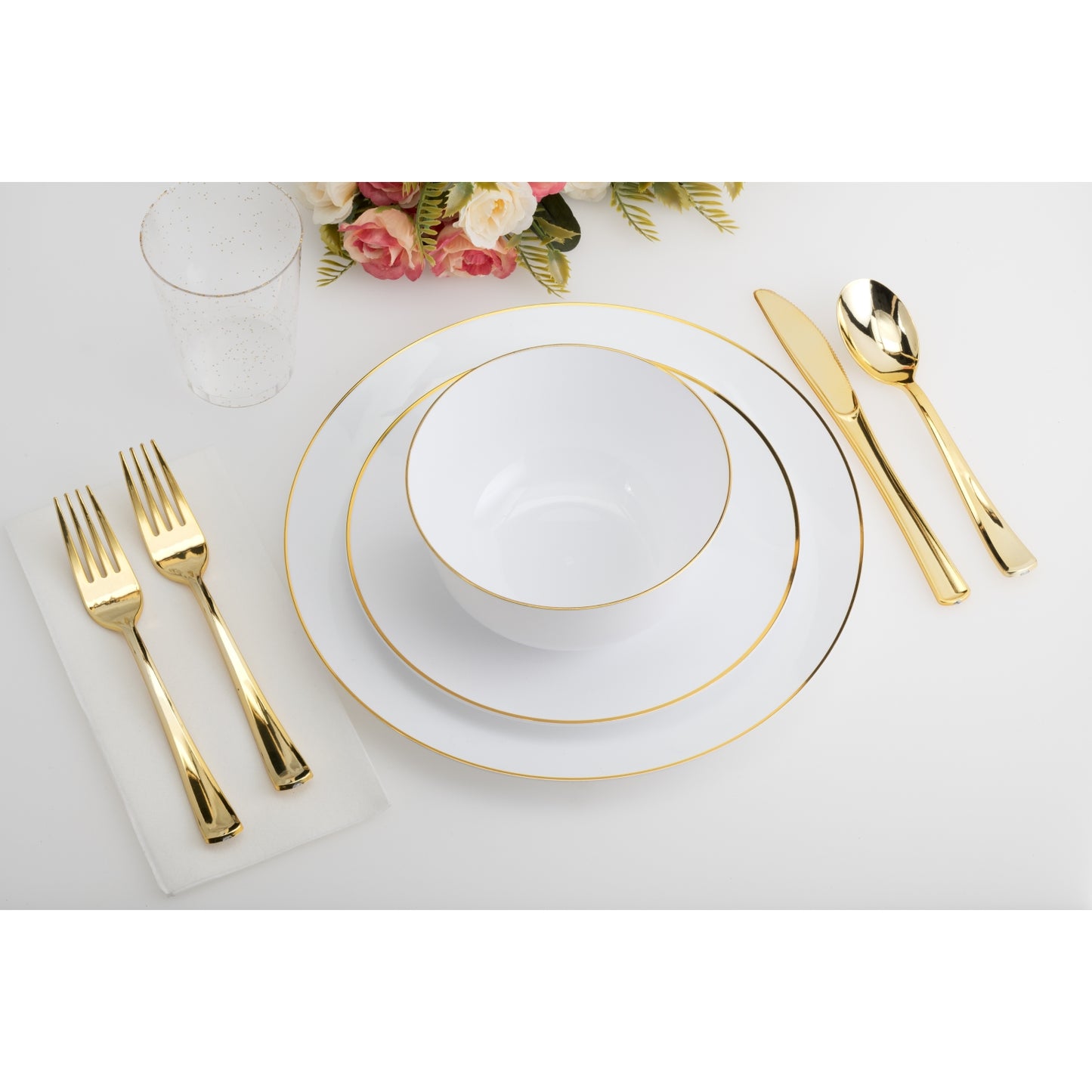 10" Classic Gold Design Plates (10)