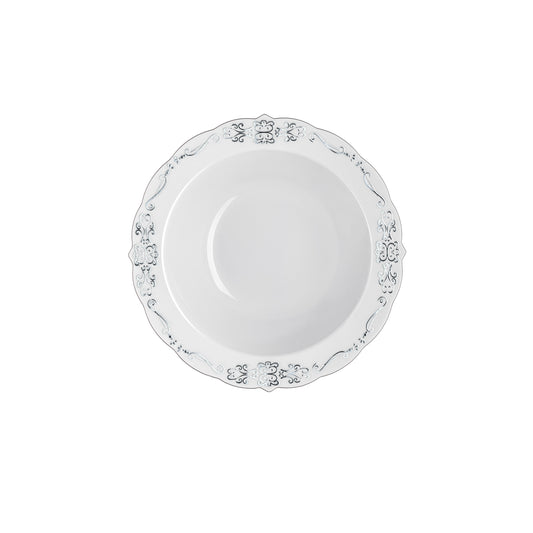 5 oz Grey/Silver Victorian Design Bowls - 20 Ct.