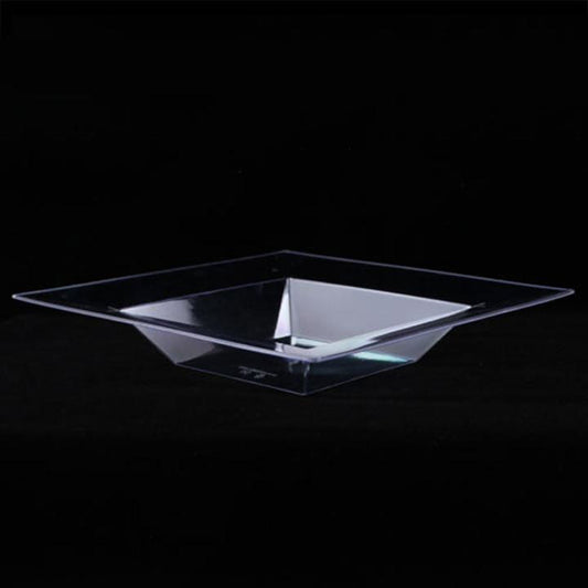Case of 12 - 8.5"(12oz) Clear Deep Square Bowl - 10 ct.