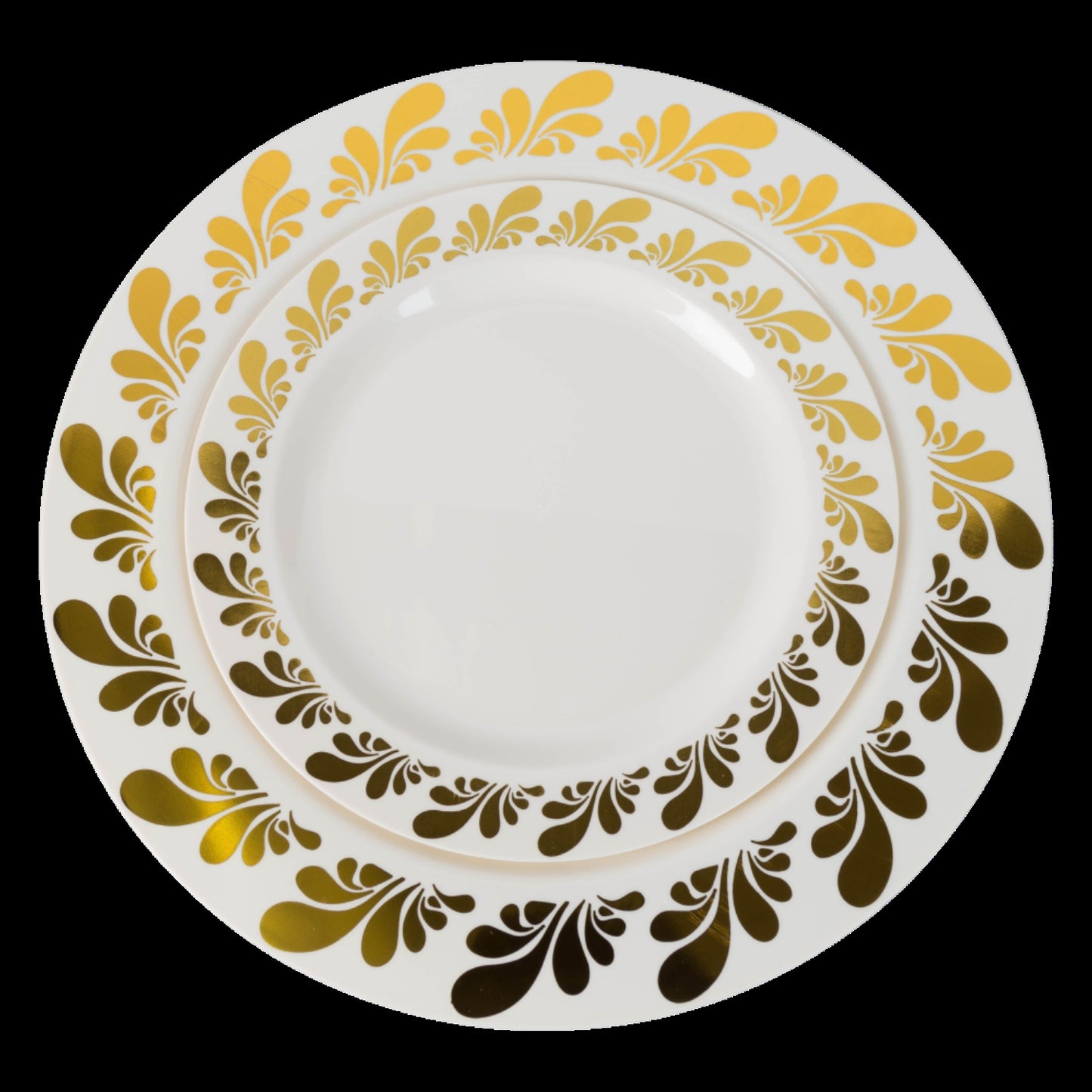 Case of 12 - 7.5" Gold Splash Premium Plates - 10 ct.