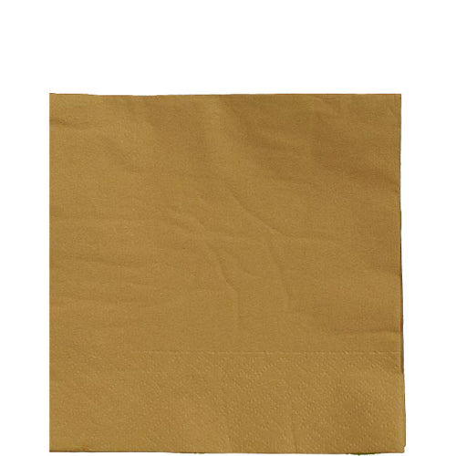 Gold Beverage Napkins - 50 Ct.