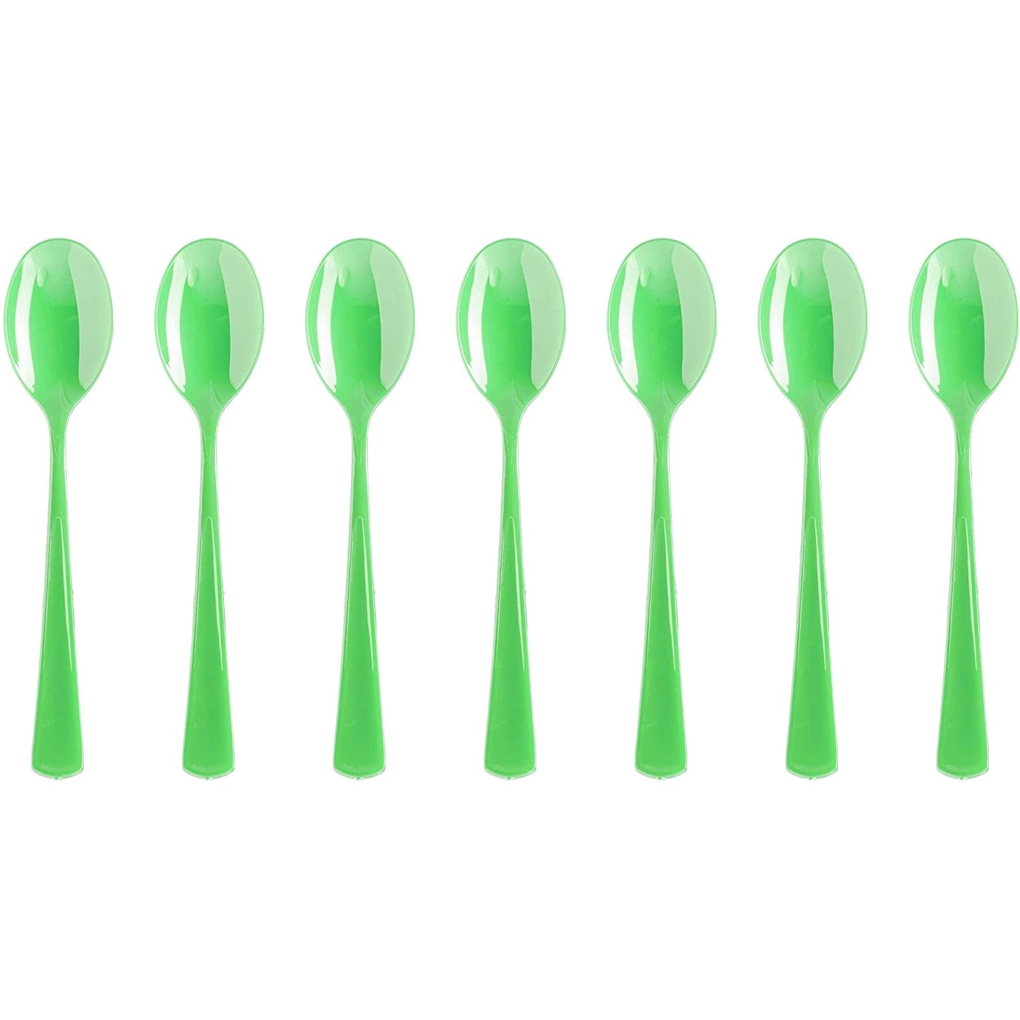 Heavy Duty Lime Green Plastic Spoons - 50 Ct.