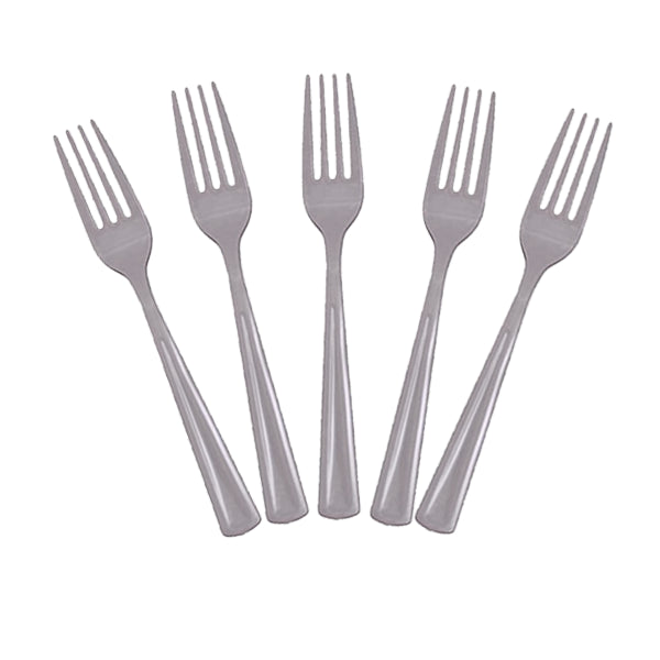 Heavy Duty Silver Plastic Forks - 50 Ct.
