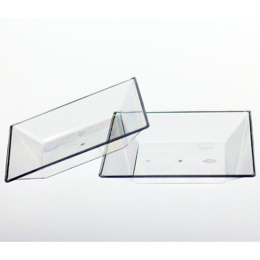 Case of 48 - Clear Square Miniature Plates - 20 ct.