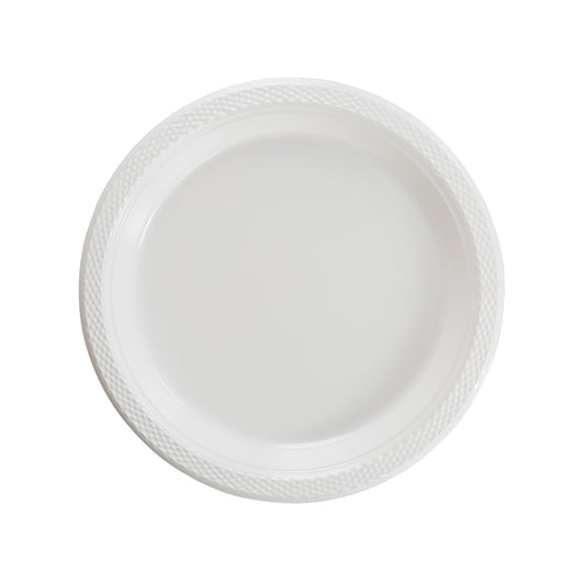 Case of 12 - 7" Plastic Plates 50 ct. - White