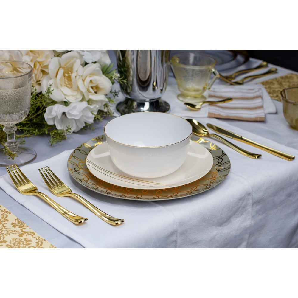 Case of 12 - 10" Motif Design Plastic Plates (10)