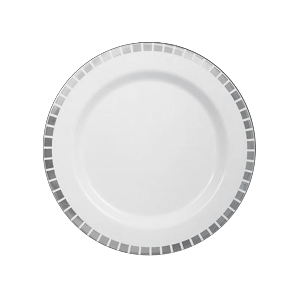 Case of 12 - 7.5" Silver Slit Premium Plates - 10 ct.