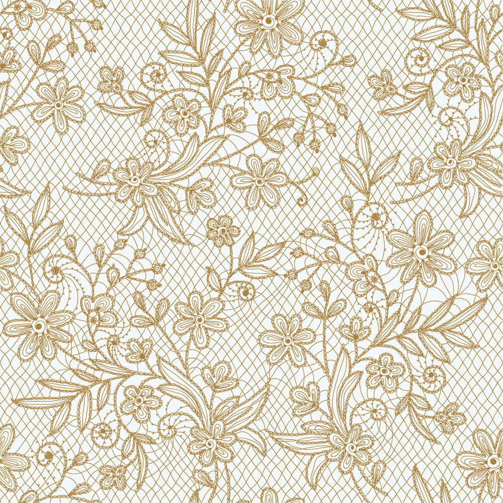 Gold Floral Table Cover